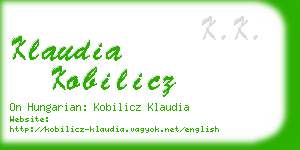 klaudia kobilicz business card